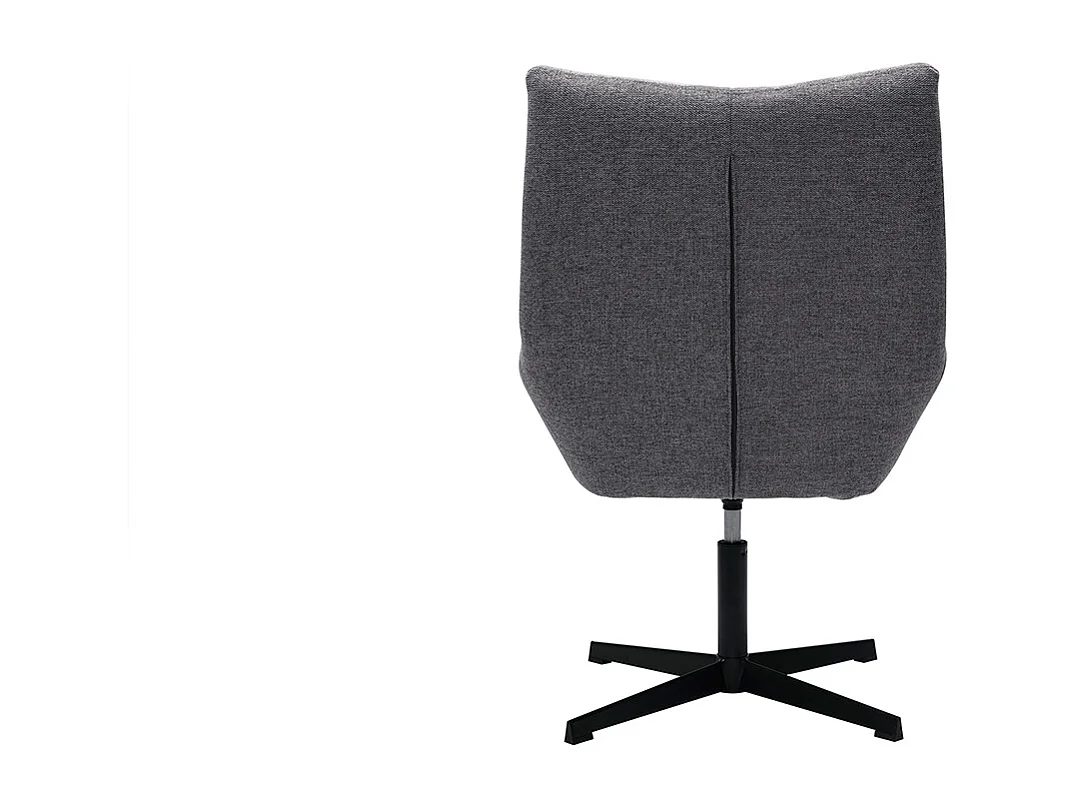 Sillón de diseño giratorio de tejido efecto aterciopelado texturizado gris KING