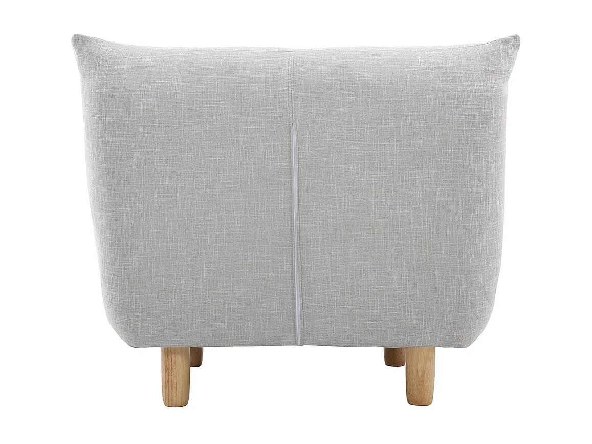 Sillón diseño escandinavo gris y roble YUMI