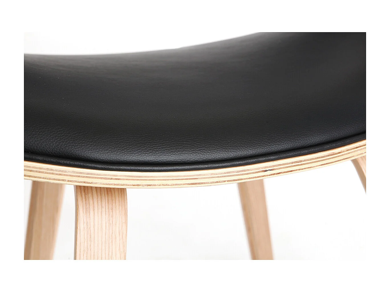 Chaise design noir et bois clair ARAMIS