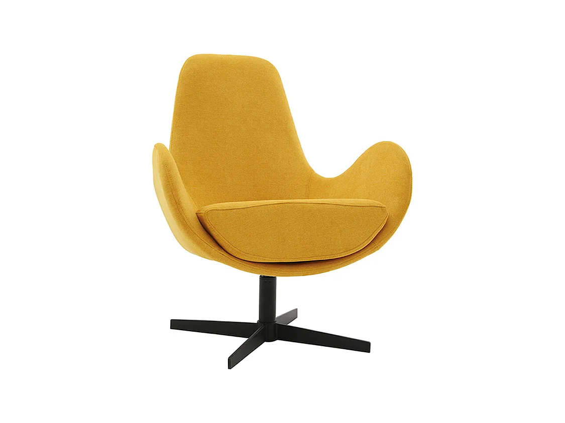 Sillón terciopelo amarillo mostaza ANDY