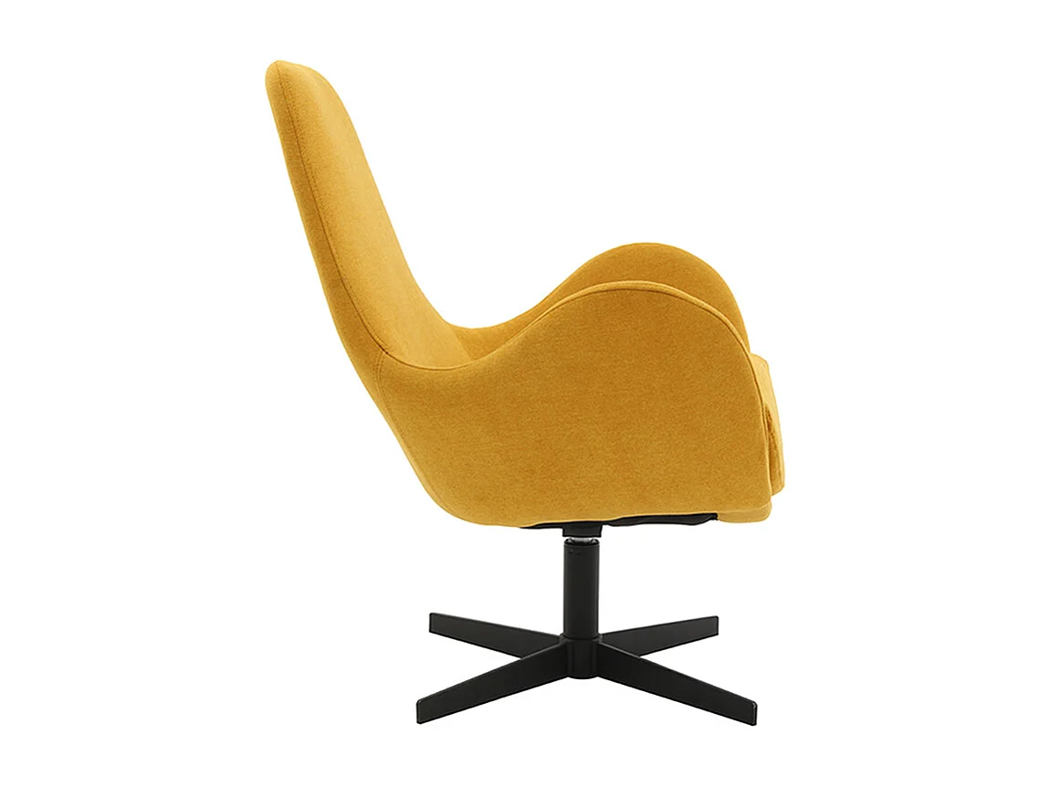 Sillón terciopelo amarillo mostaza ANDY