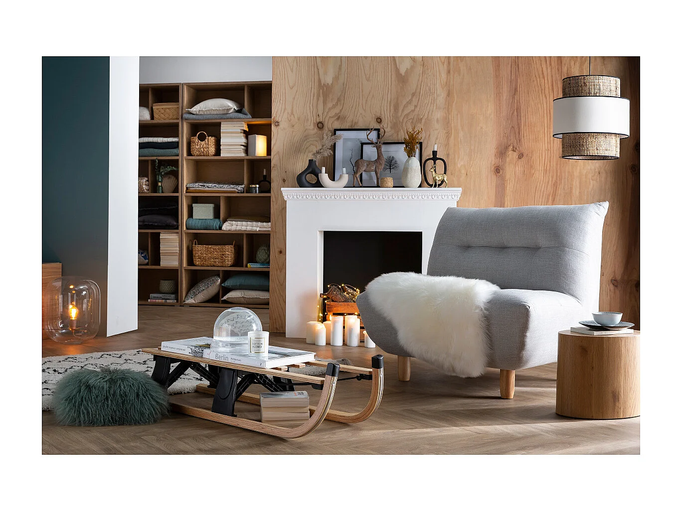 Sillón diseño escandinavo natural  YUMI