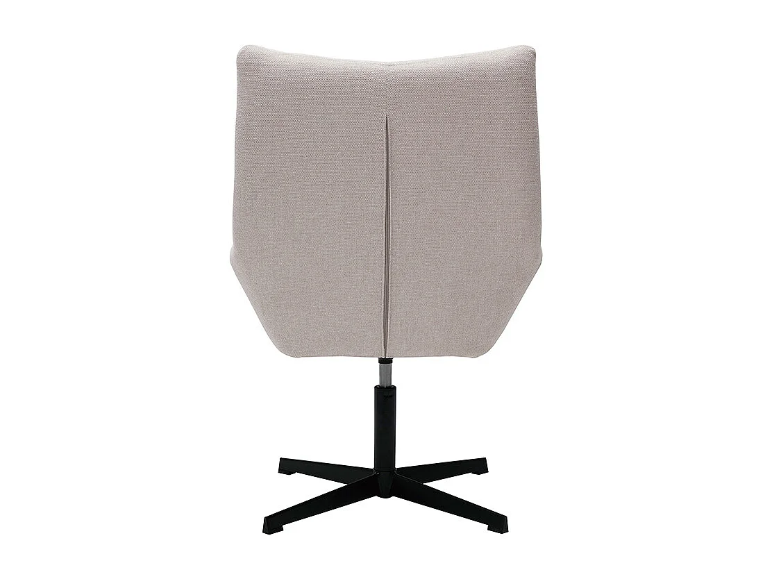 Design Sessel im beigen strukturiertem Samtdesign drehbar KING