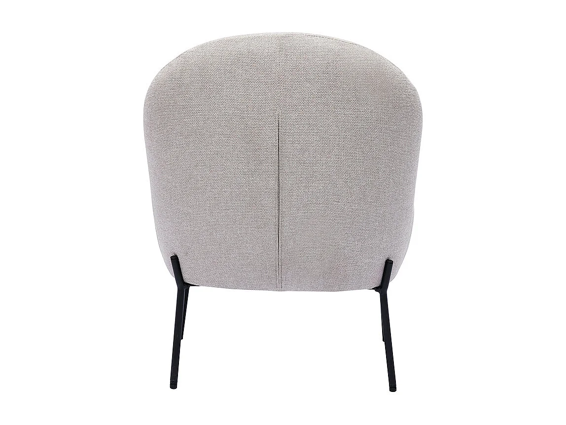 Sessel im beigen Samtdesign mit schwarzem Metall BELEY