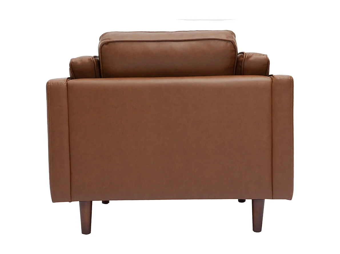 Fauteuil vintage cuir marron BRADLEY