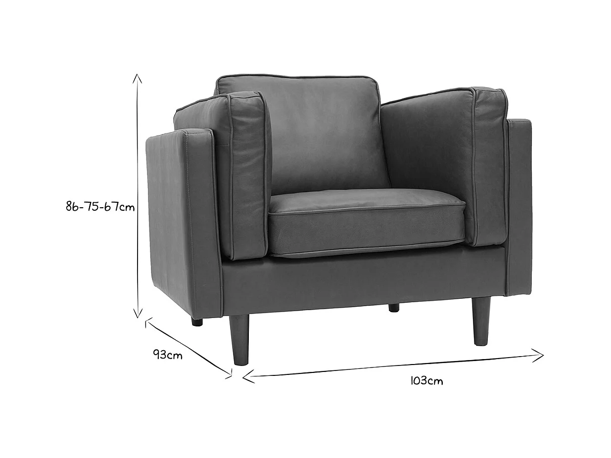 Fauteuil vintage cuir marron BRADLEY