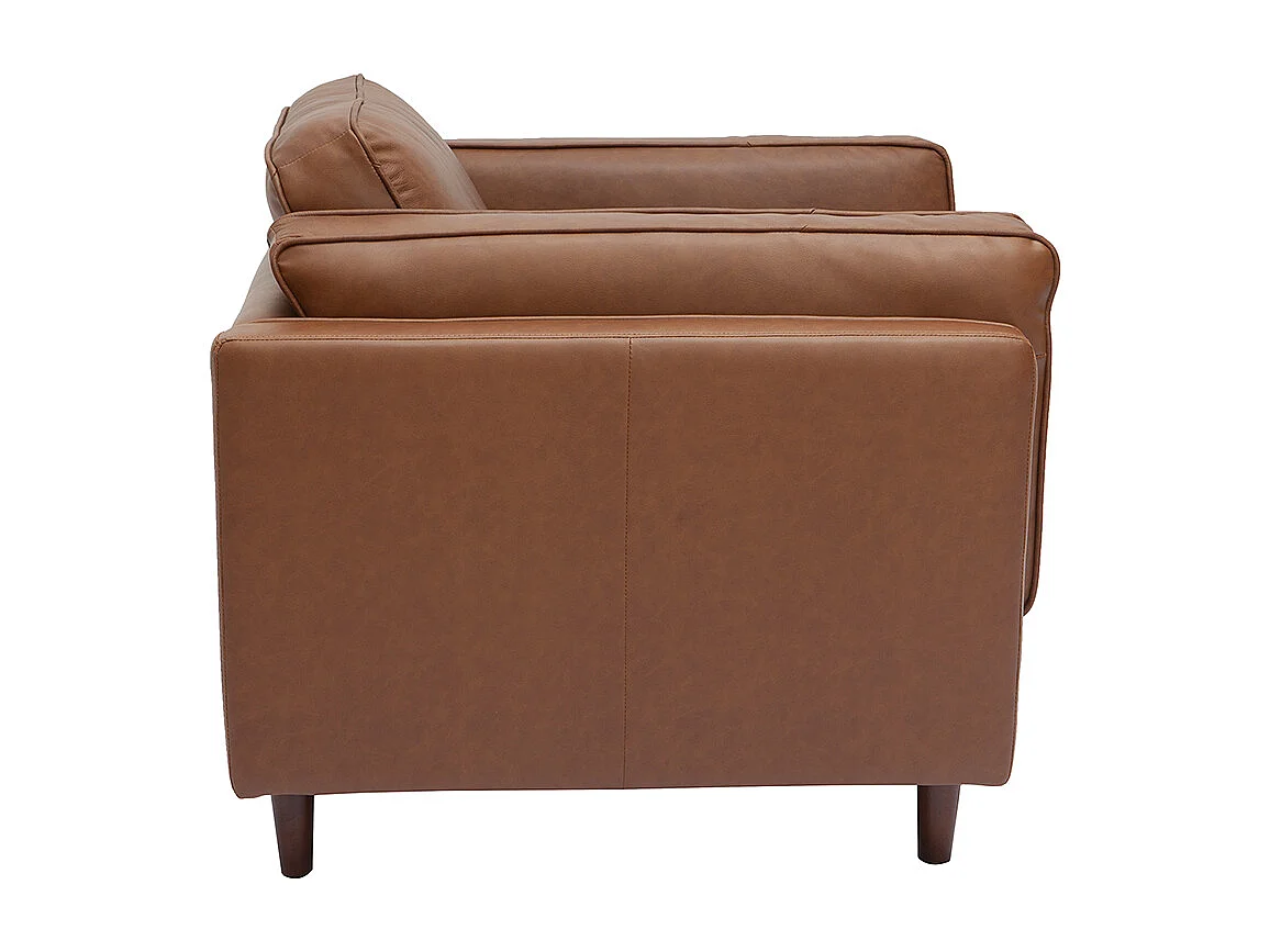 Poltrona pelle vintage marrone BRADLEY - pelle di buffalo