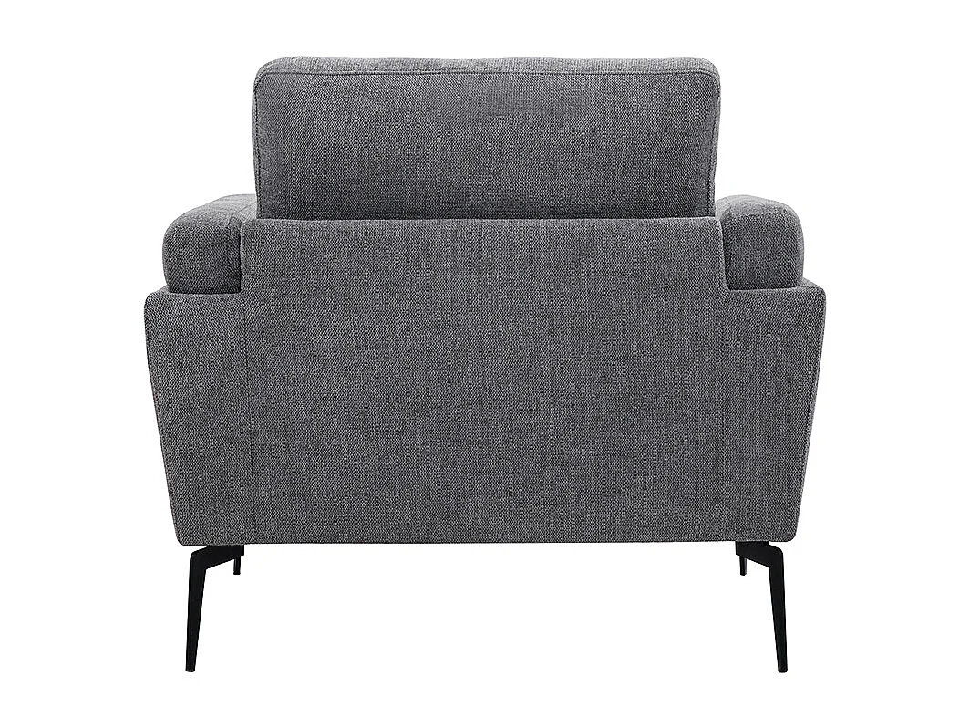 Sillón de tejido efecto aterciopelado texturizado gris MOSCO