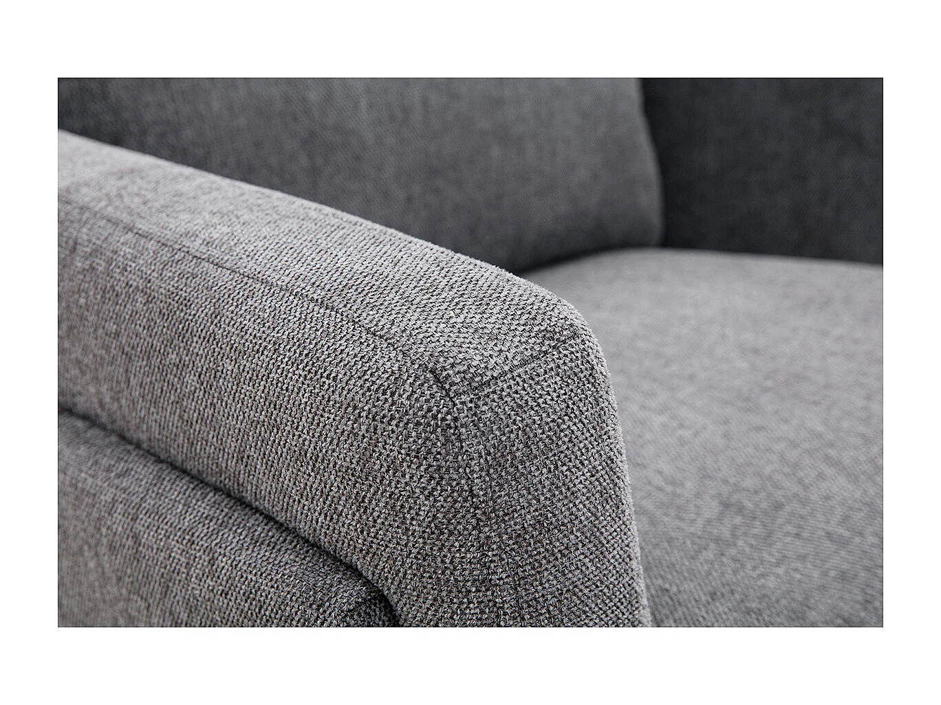 Sillón de tejido efecto aterciopelado texturizado gris MOSCO