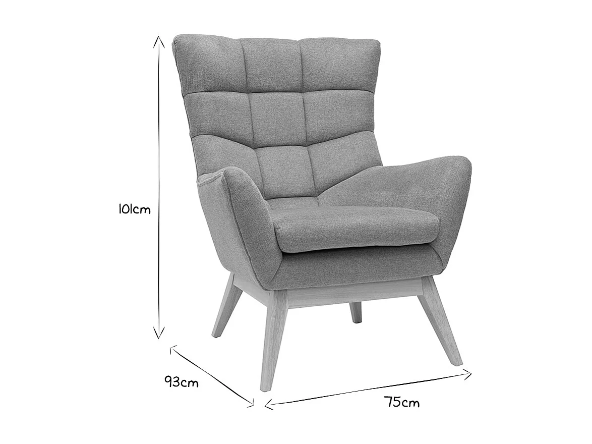 Sillón nórdico con tejido efecto aterciopelado texturizado color terracota y madera BRODY