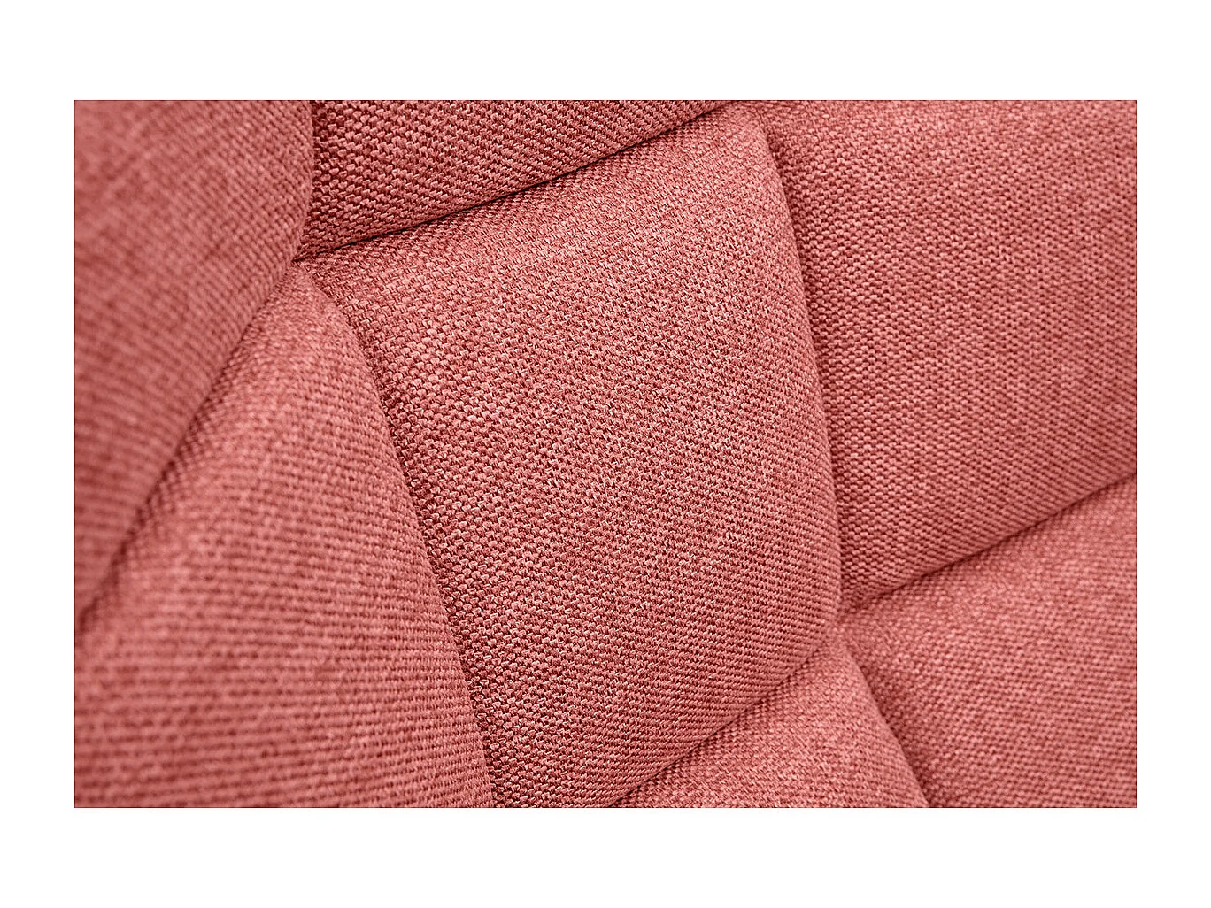 Sillón nórdico con tejido efecto aterciopelado texturizado color terracota y madera BRODY