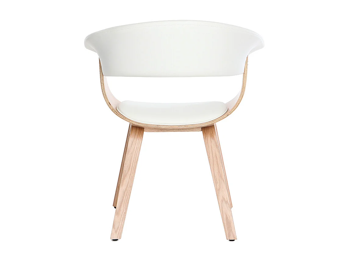 Chaise scandinave blanc et bois clair OKTAV