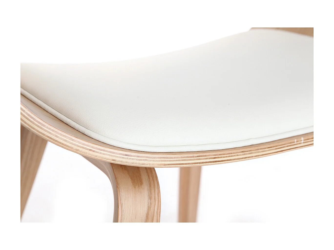 Chaise scandinave blanc et bois clair OKTAV