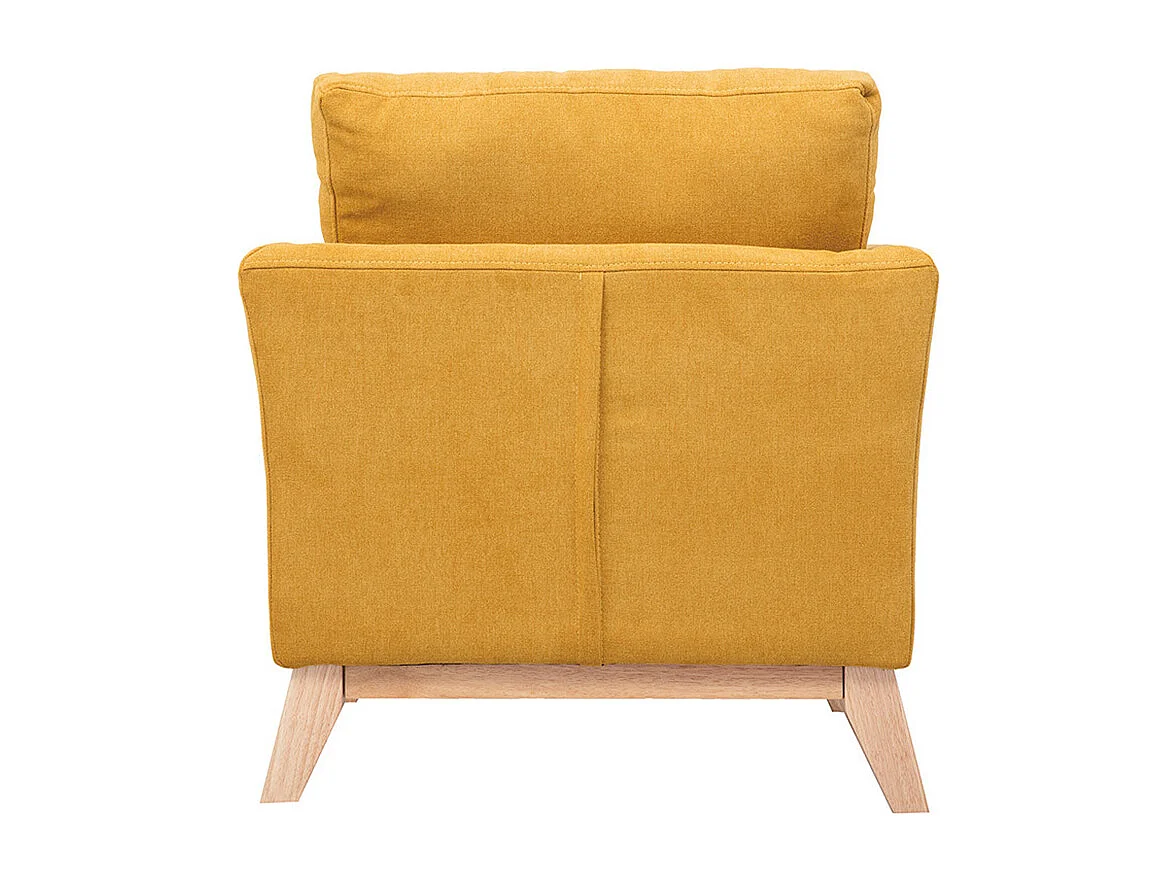 Sillón nórdico desenfundable efecto terciopelo mostaza OSLO