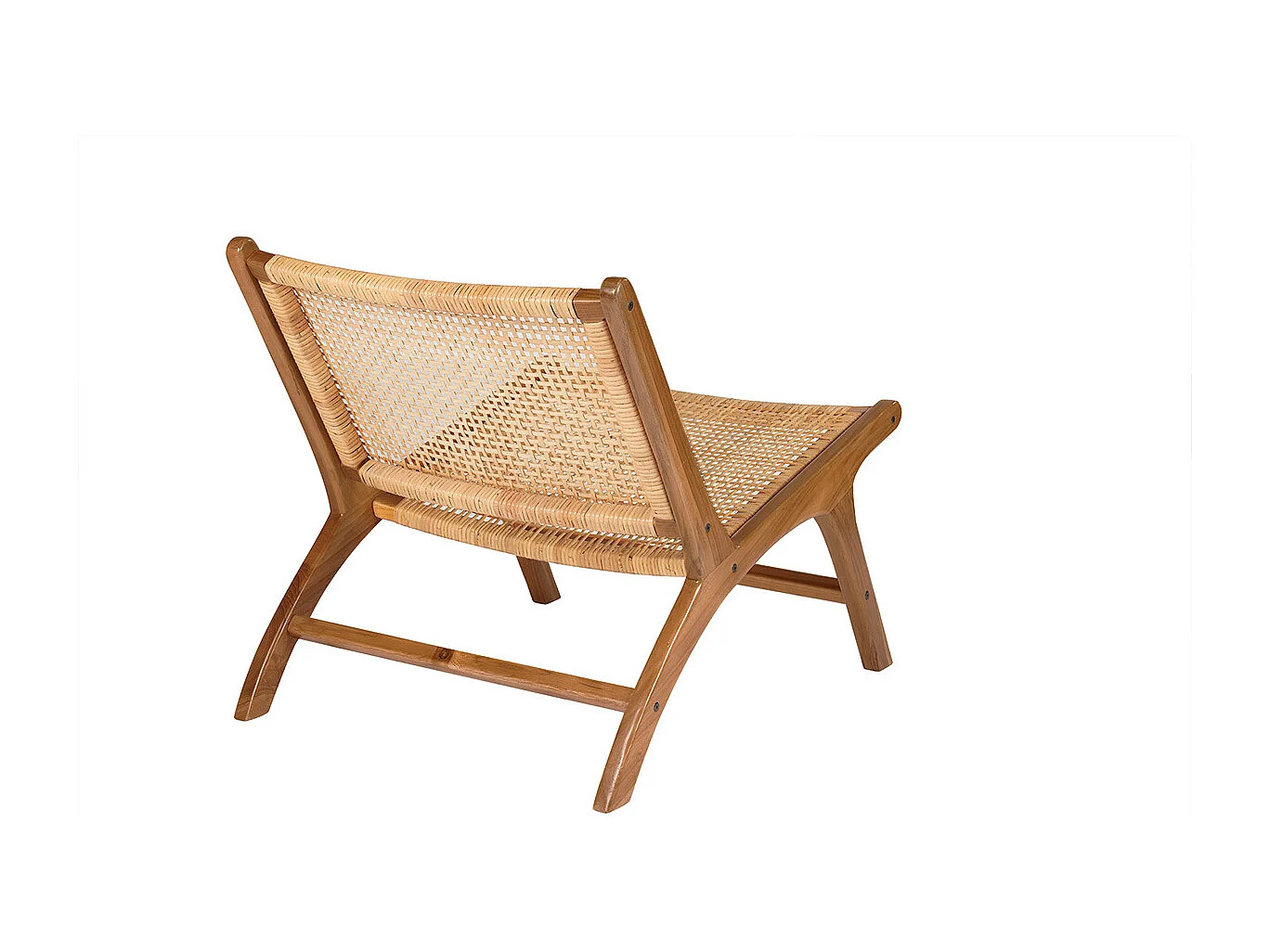 Sillón de teca y ratán natural HAMMA