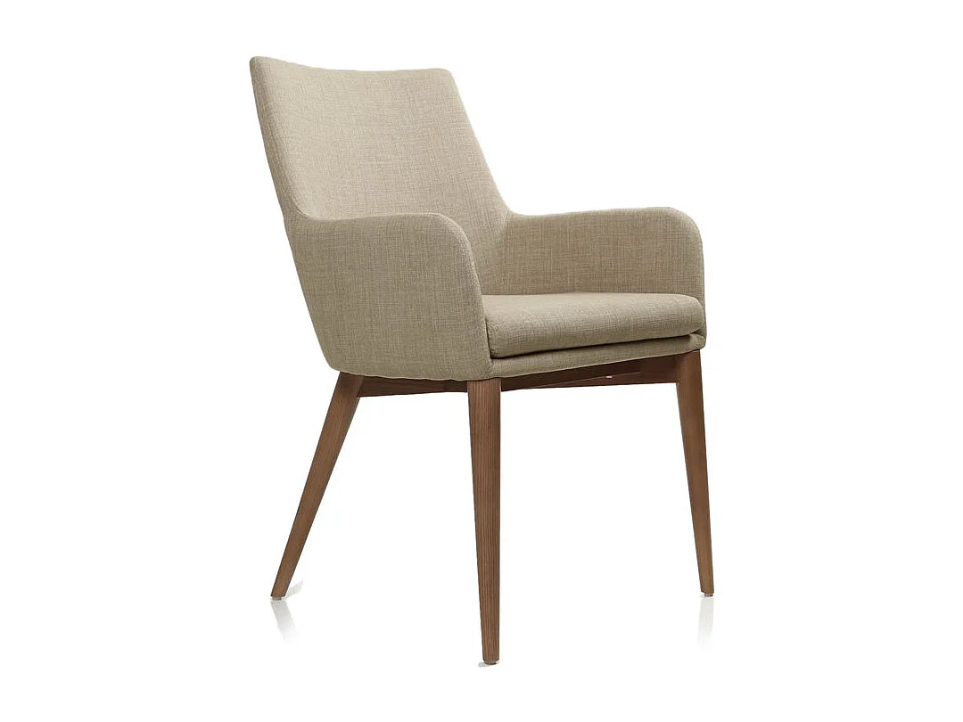 Lote de 2 sillones de diseño en poliéster beige SHANA