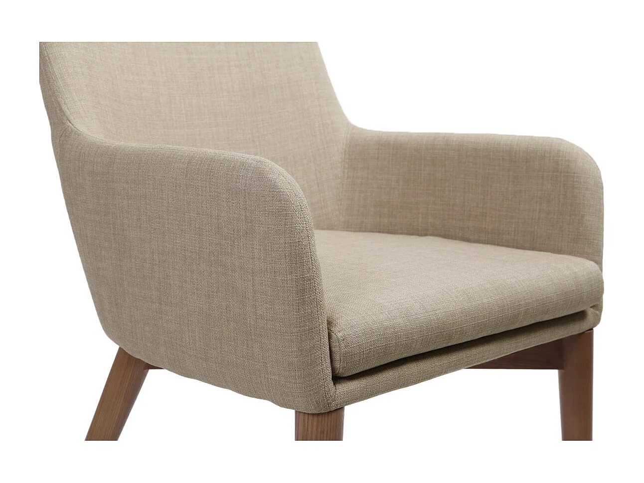 Lote de 2 sillones de diseño en poliéster beige SHANA