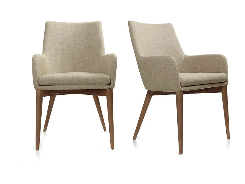 Set di 2 sedie design poliestere beige SHANA