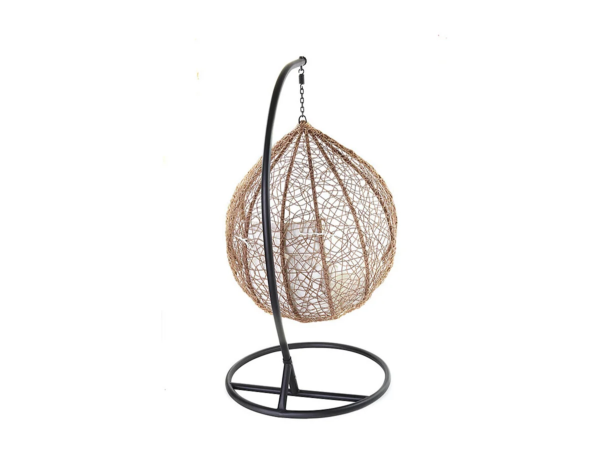 Sillón suspendido huevo resina color natural MOJO
