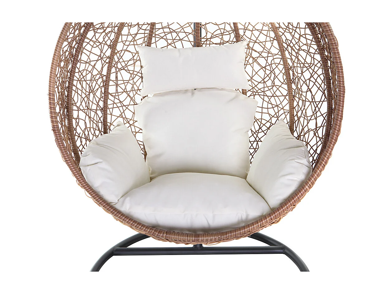 Sillón suspendido huevo resina color natural MOJO