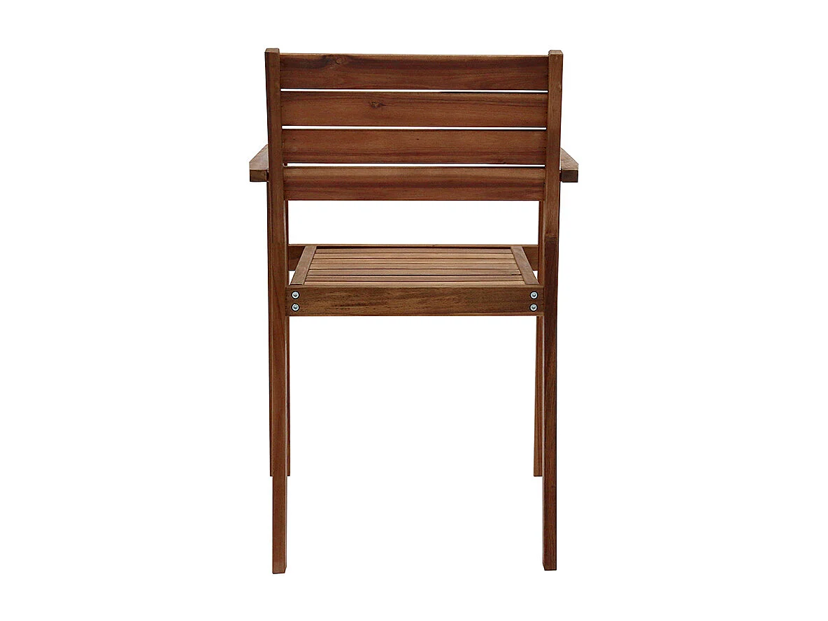 Gartensessel stapelbar aus massivem Akazienholz 2er-Set CANOPEE