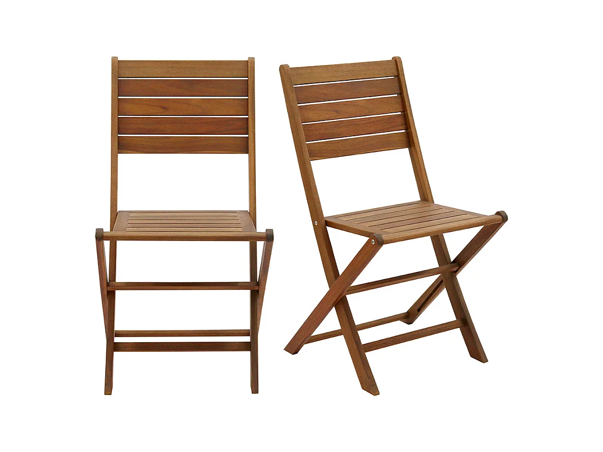 Sedie da giardino pieghevoli massello di acacia (set di 2) CANOPEE
