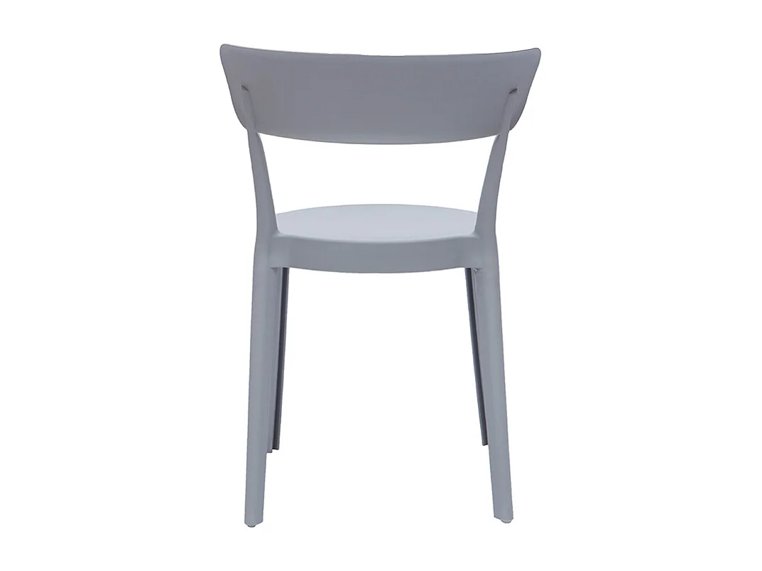 Set de 2 sillas apilables de plástico gris para interior/exterior RIOS