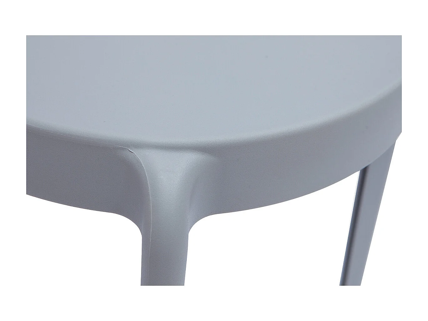 Set de 2 sillas apilables de plástico gris para interior/exterior RIOS