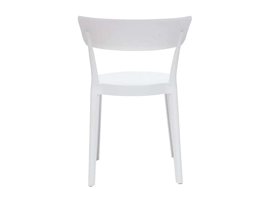 Chaises design blanches empilables intérieur - extérieur (lot de 2) RIOS