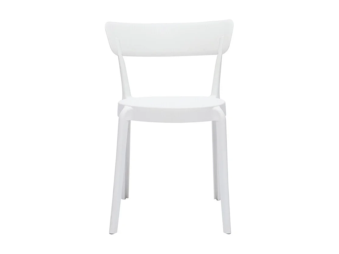 Chaises design blanches empilables intérieur - extérieur (lot de 2) RIOS