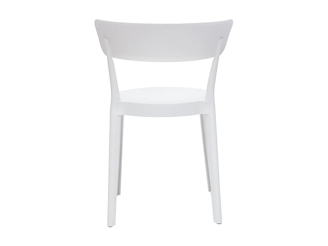 Chaises design blanches empilables intérieur - extérieur (lot de 2) RIOS