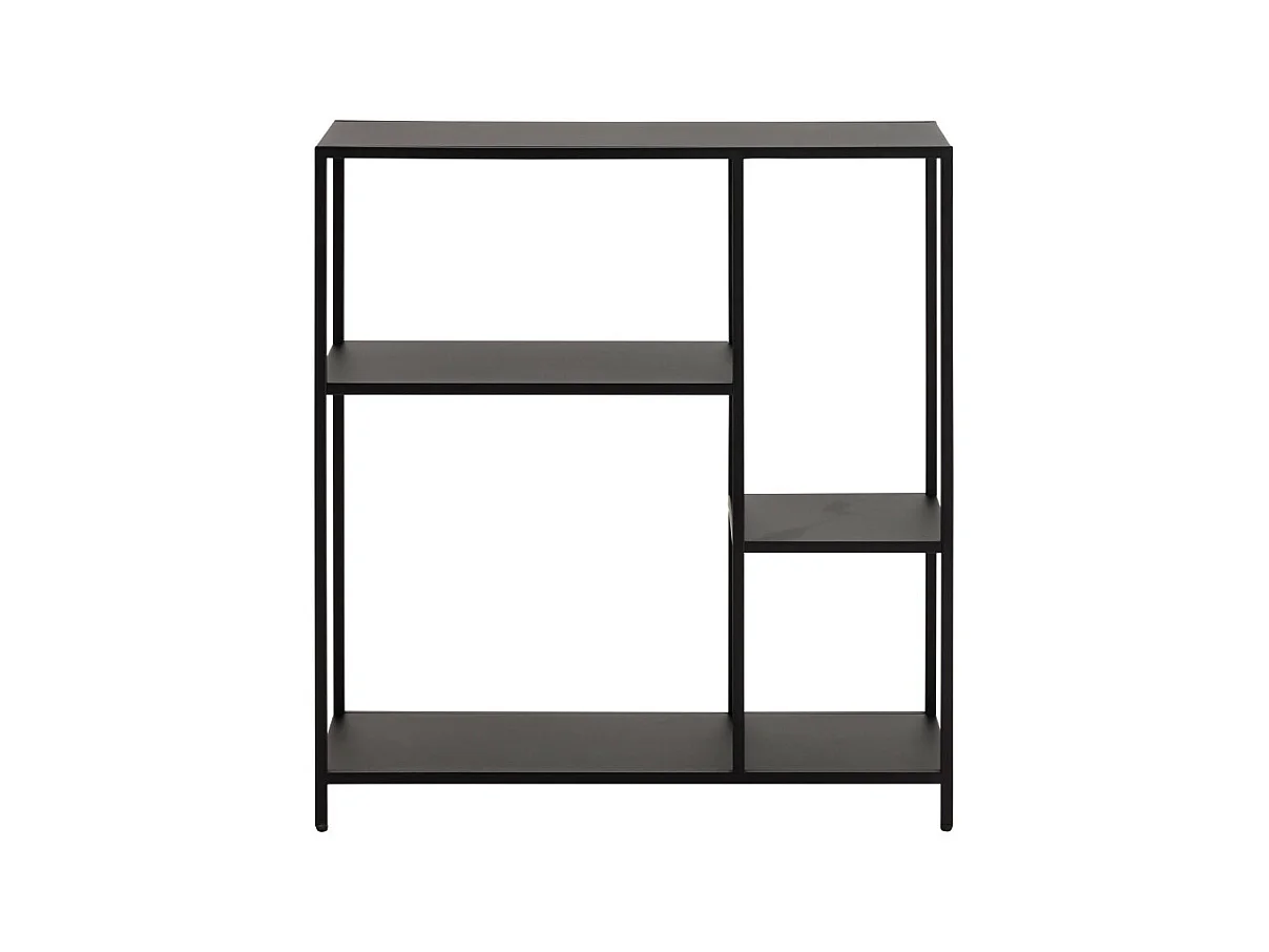 Console ouverte design en métal noir L80 cm PODIUM