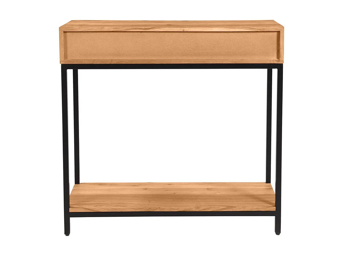 Consolle 2 cassetti in acacia e metallo L80 cm AXELLE