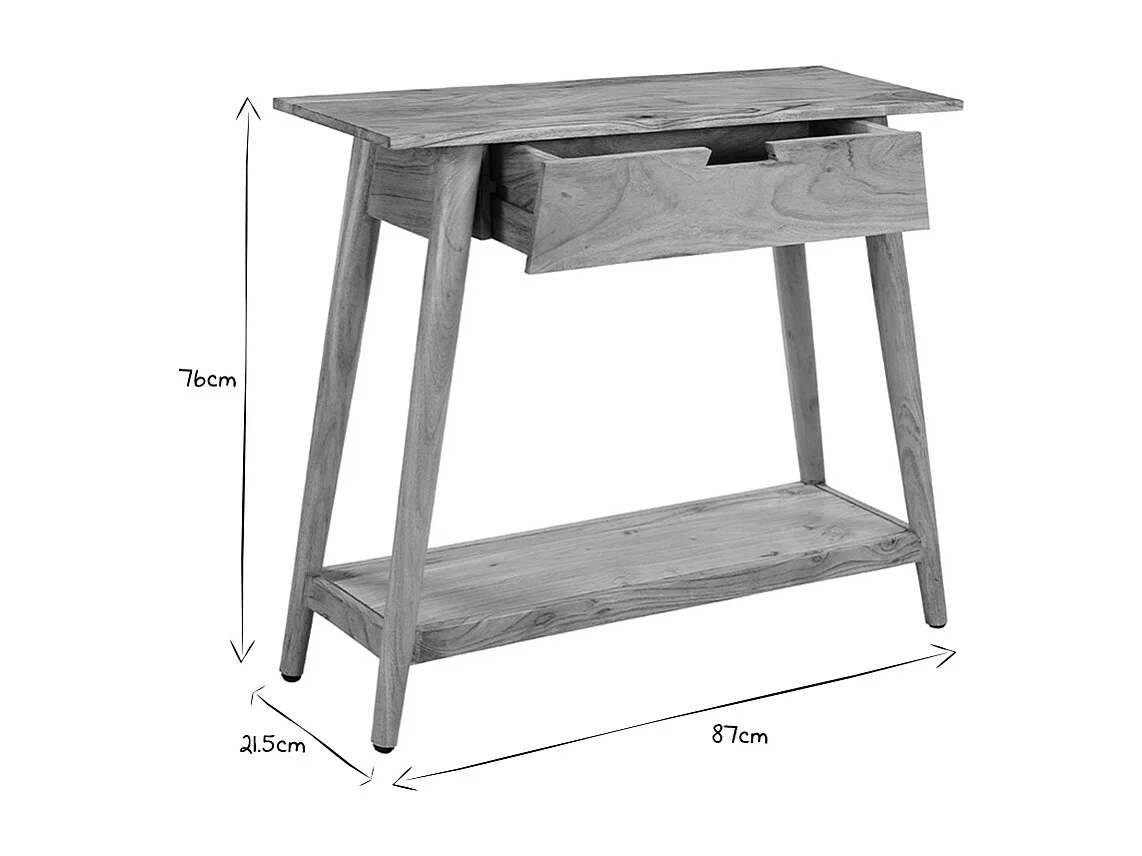 Mesa consola de acacia maciza 90 cm FRANKLIN