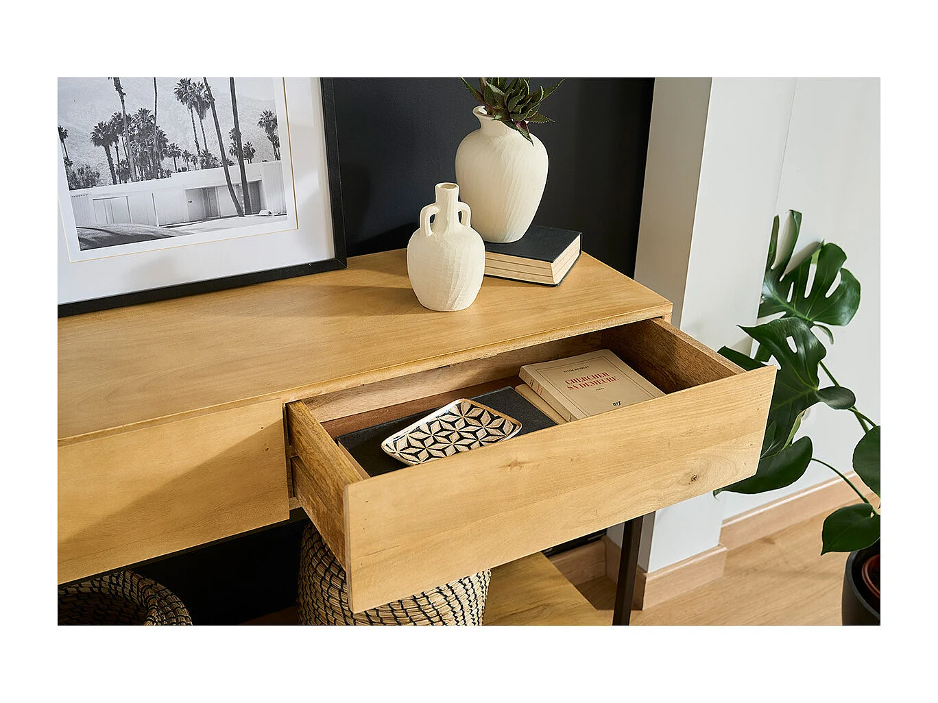 Consola industrial mango y metal L110 cm YPSTER