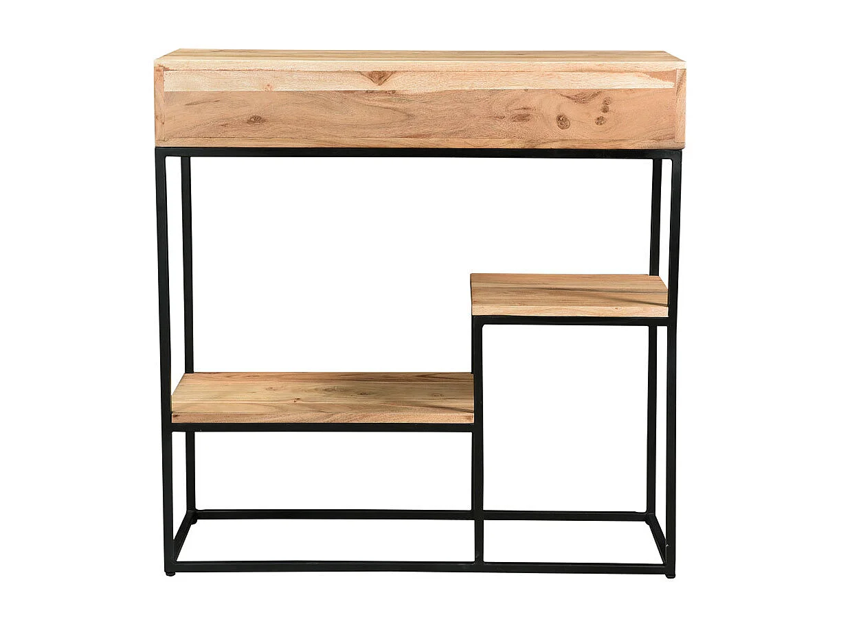 Console 2 cassetti in acacia e metallo L80 cm GRENELLE