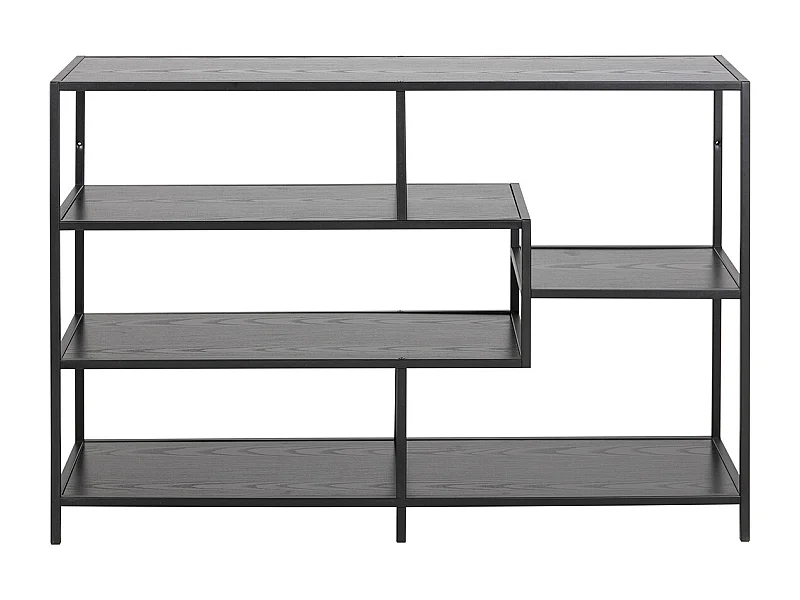 Consola industrial metal negro y madera negra L114 cm TRESCA