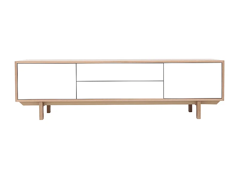 Mueble TV nórdico madera y blanco 180cm SID