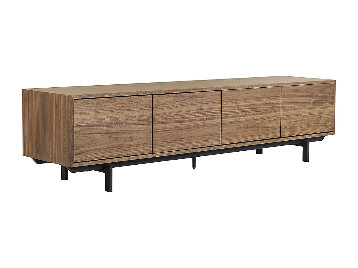 Vintage-TV-Möbel Walnuss und Metall B200 cm MANNY