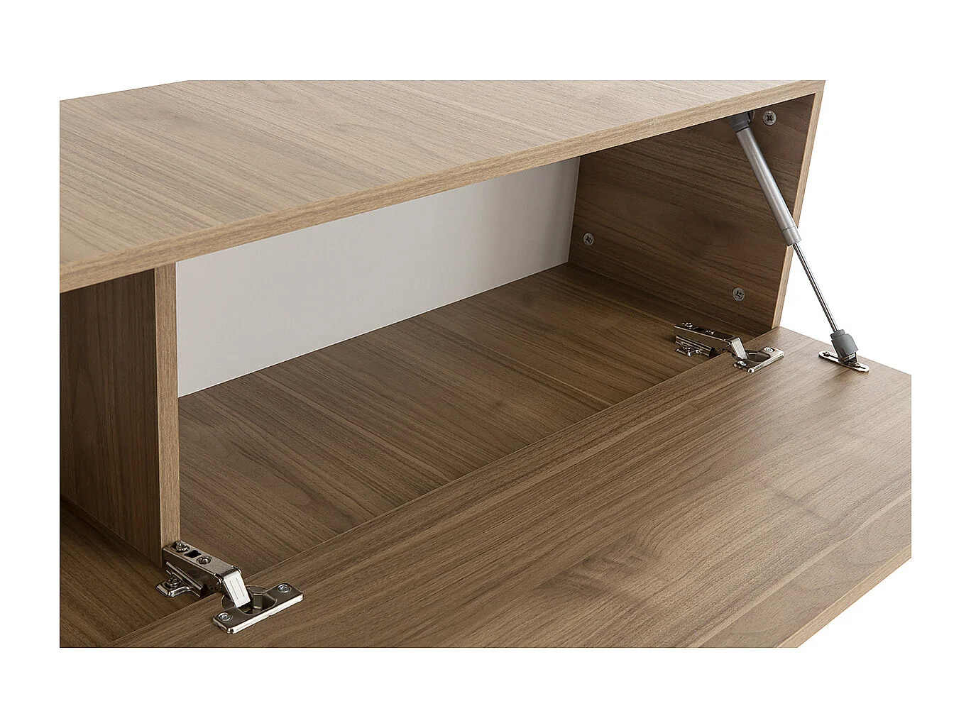 TV-Wandelement horizontal helles Nussbaumholz ETERNEL