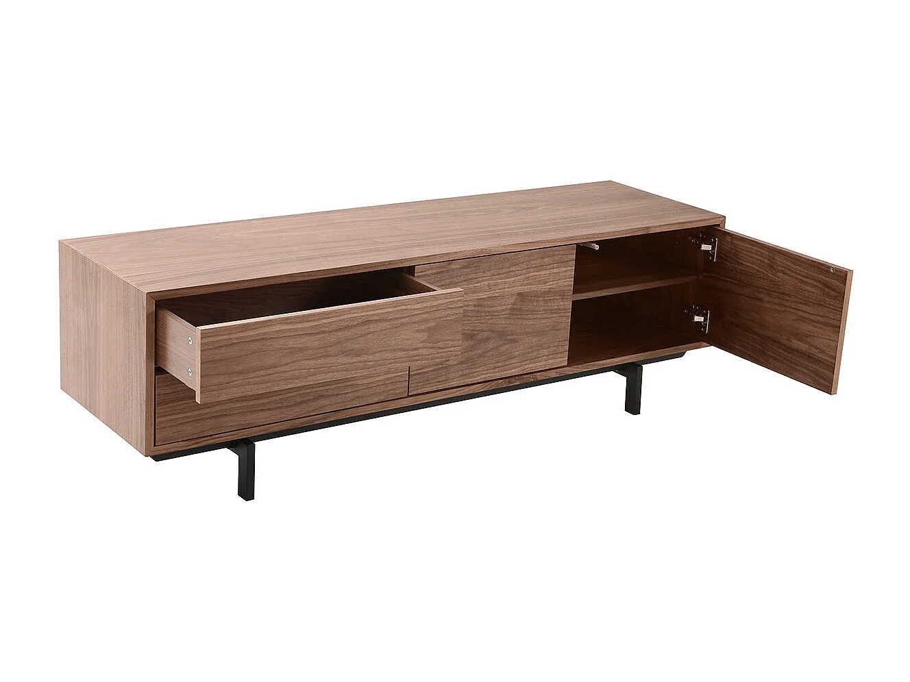 Mueble TV diseño vintage nogal MANNY