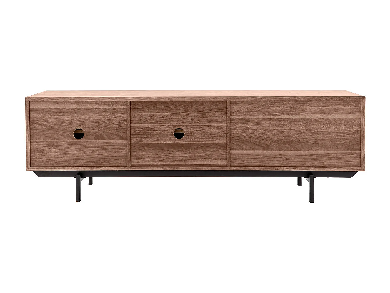 Mueble TV diseño vintage nogal MANNY