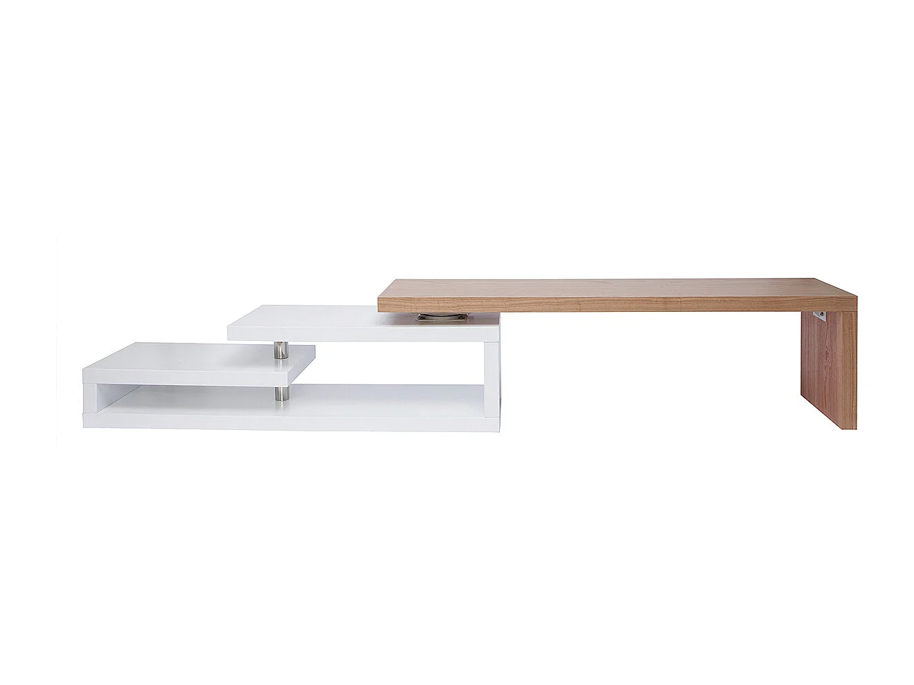 Mobile TV design componibile bianco e legno MAX