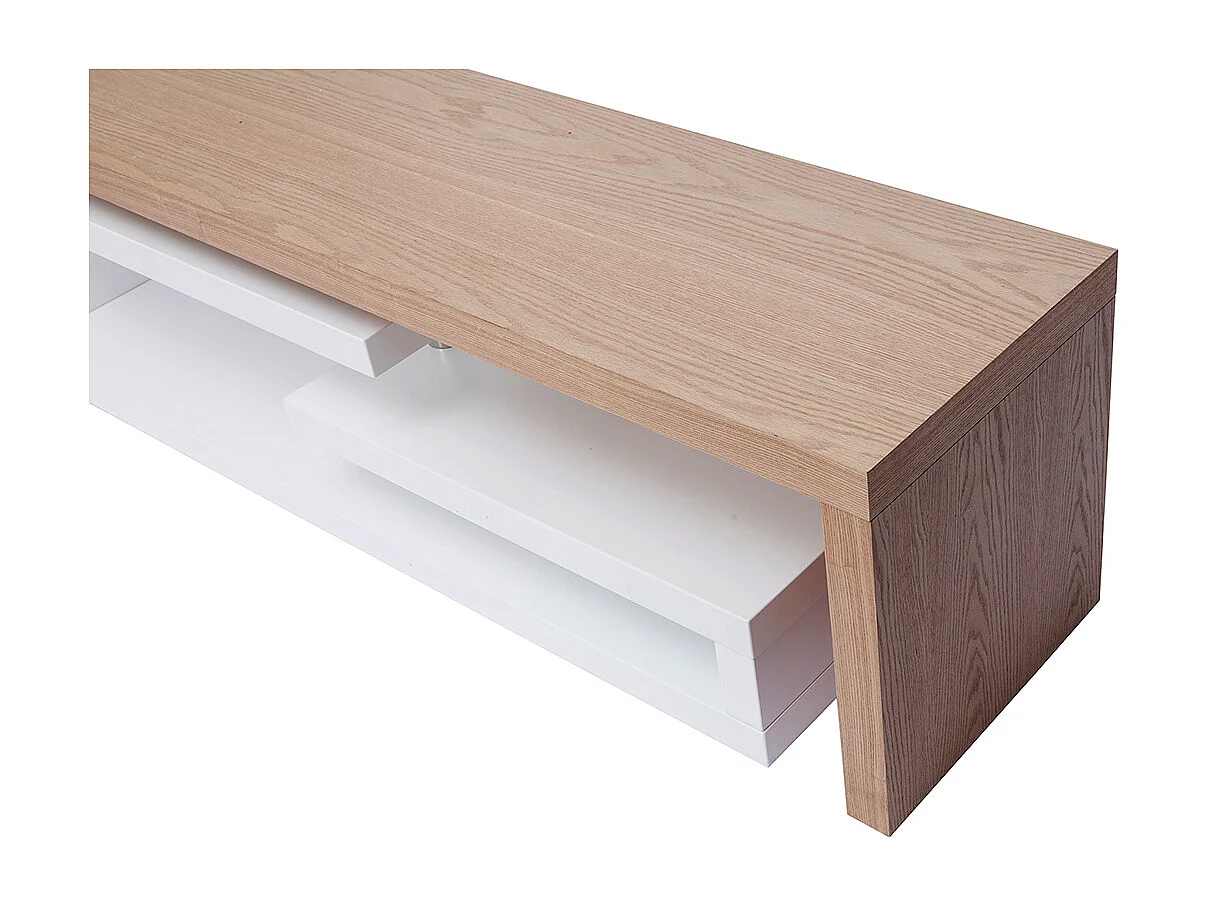 Mobile TV design componibile bianco e legno MAX