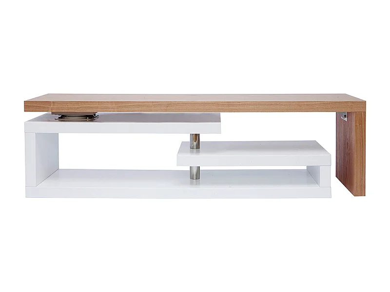 Mobile TV design componibile bianco e legno MAX