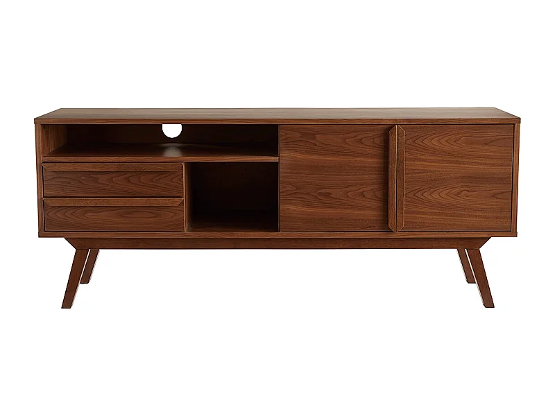 Mueble TV alto de nogal vintage 160 cm VOLVER