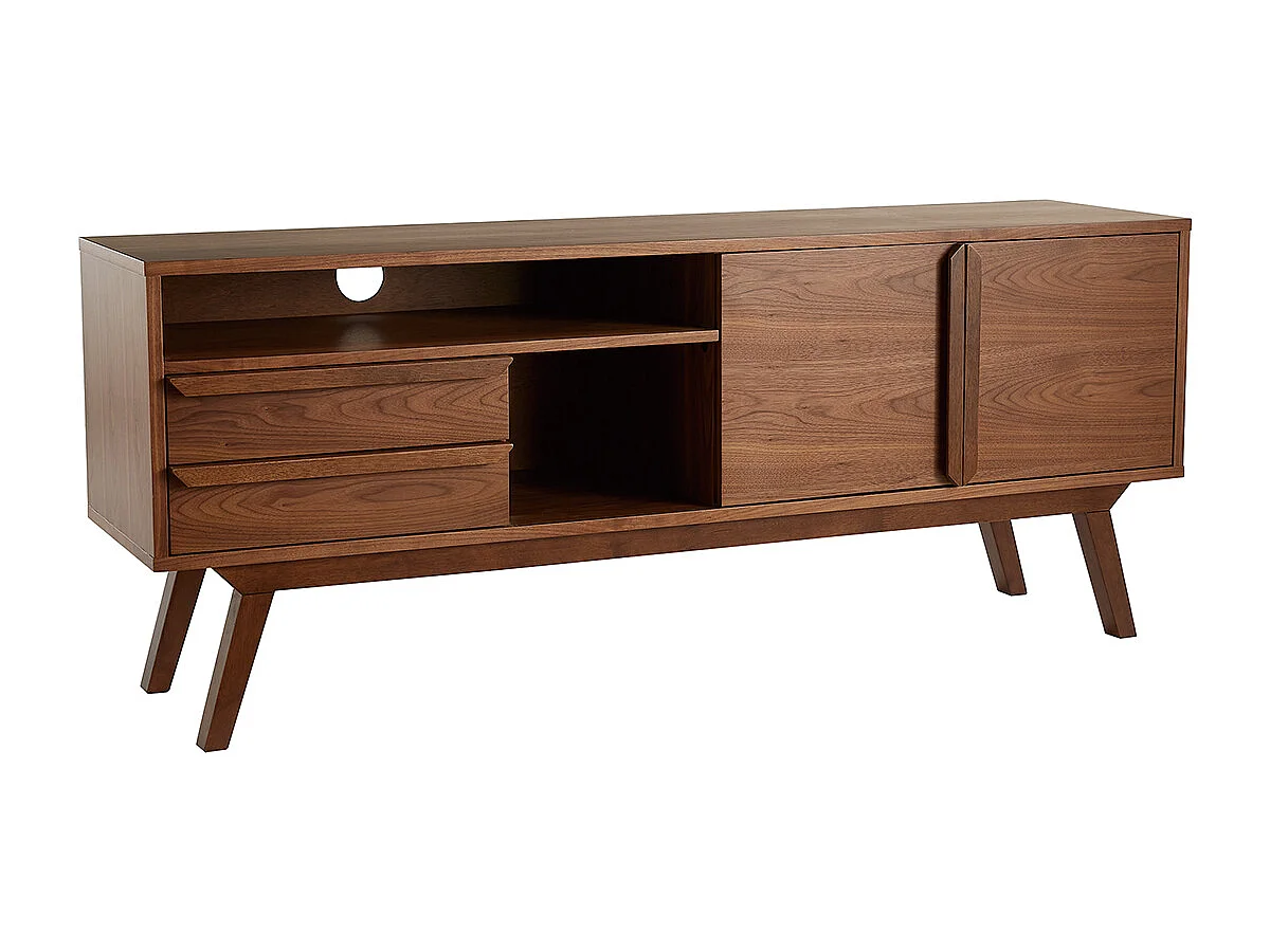 Mueble TV alto de nogal vintage 160 cm VOLVER