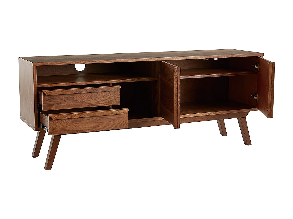 Mueble TV alto de nogal vintage 160 cm VOLVER