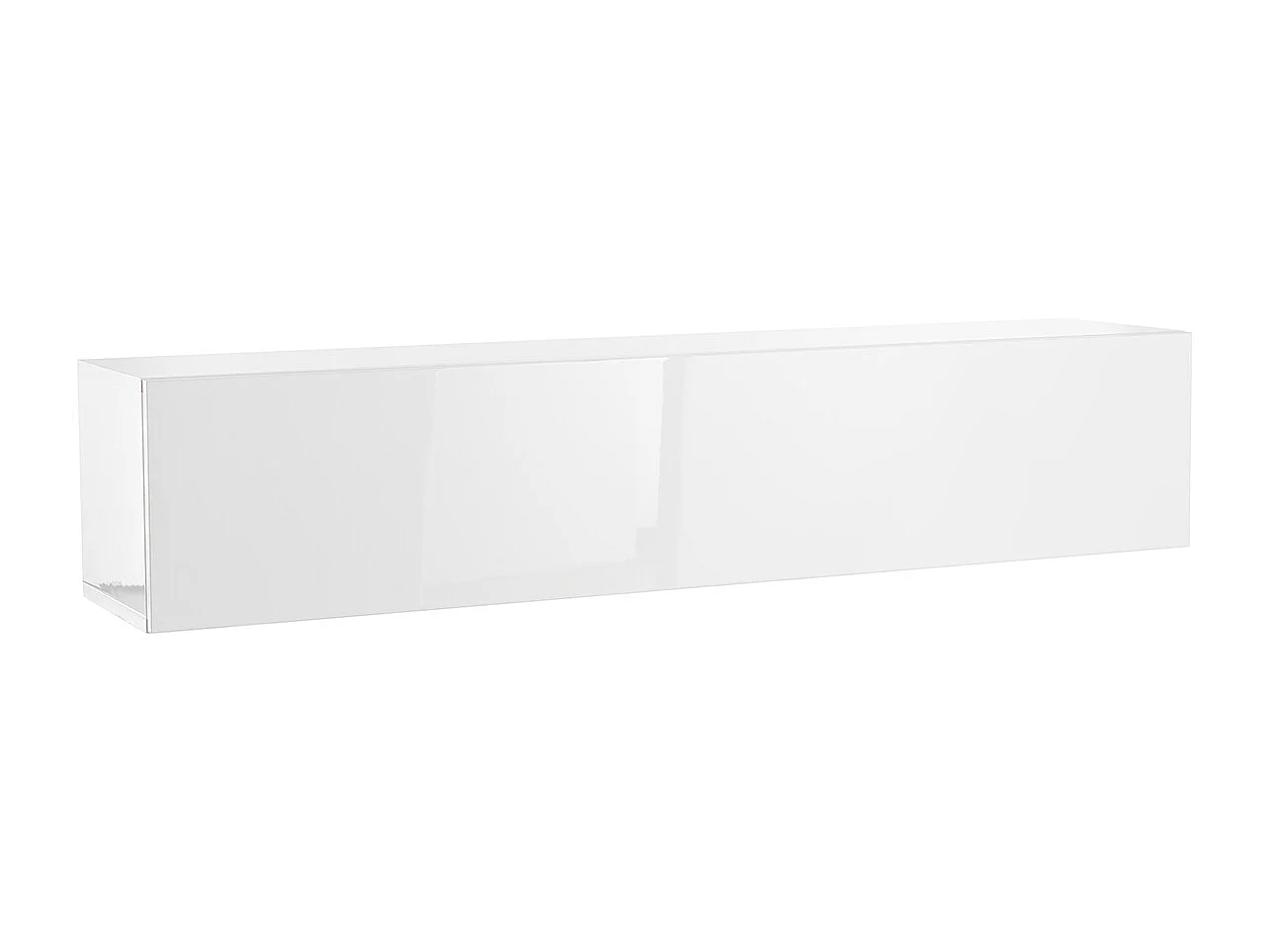 Élément mural TV horizontal blanc laqué brillant L137.5 cm ETERNEL