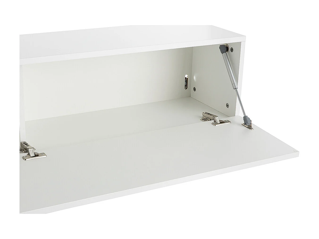 Élément mural TV horizontal blanc laqué brillant L137.5 cm ETERNEL